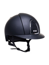 KEP ITALIA CROMO 2.0 TEXTILE KASK JEŹDZIECKI CHROME/LEATHER INSERTS VISOR CZARNY