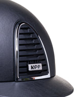 KEP ITALIA CROMO 2.0 TEXTILE KASK JEŹDZIECKI CHROME/LEATHER INSERTS VISOR CZARNY