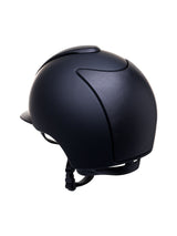 KEP ITALIA CROMO 2.0 TEXTILE KASK JEŹDZIECKI CHROME/LEATHER INSERTS VISOR CZARNY