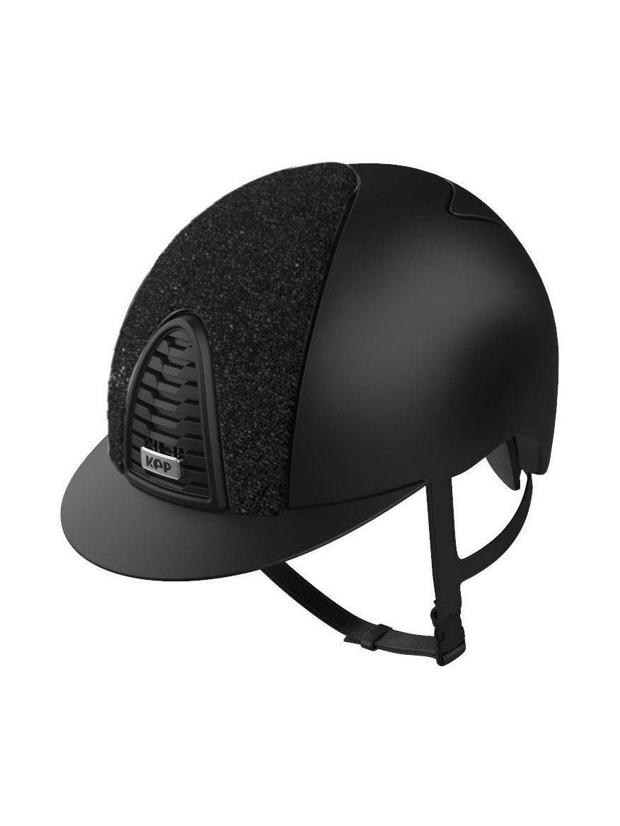 KEP ITALIA CROMO 2.0 TEXTILE KASK JEŹDZIECKI GLITTER CZARNY