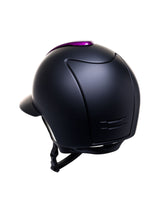 KEP ITALIA CROMO 2.0 TEXTILE METAL VIOLA/SWAROVSKI AMETIST BLACK EQUESTRIAN HELMET