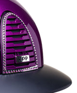 KEP ITALIA CROMO 2.0 TEXTILE METAL VIOLA/SWAROVSKI AMETIST BLACK EQUESTRIAN HELMET