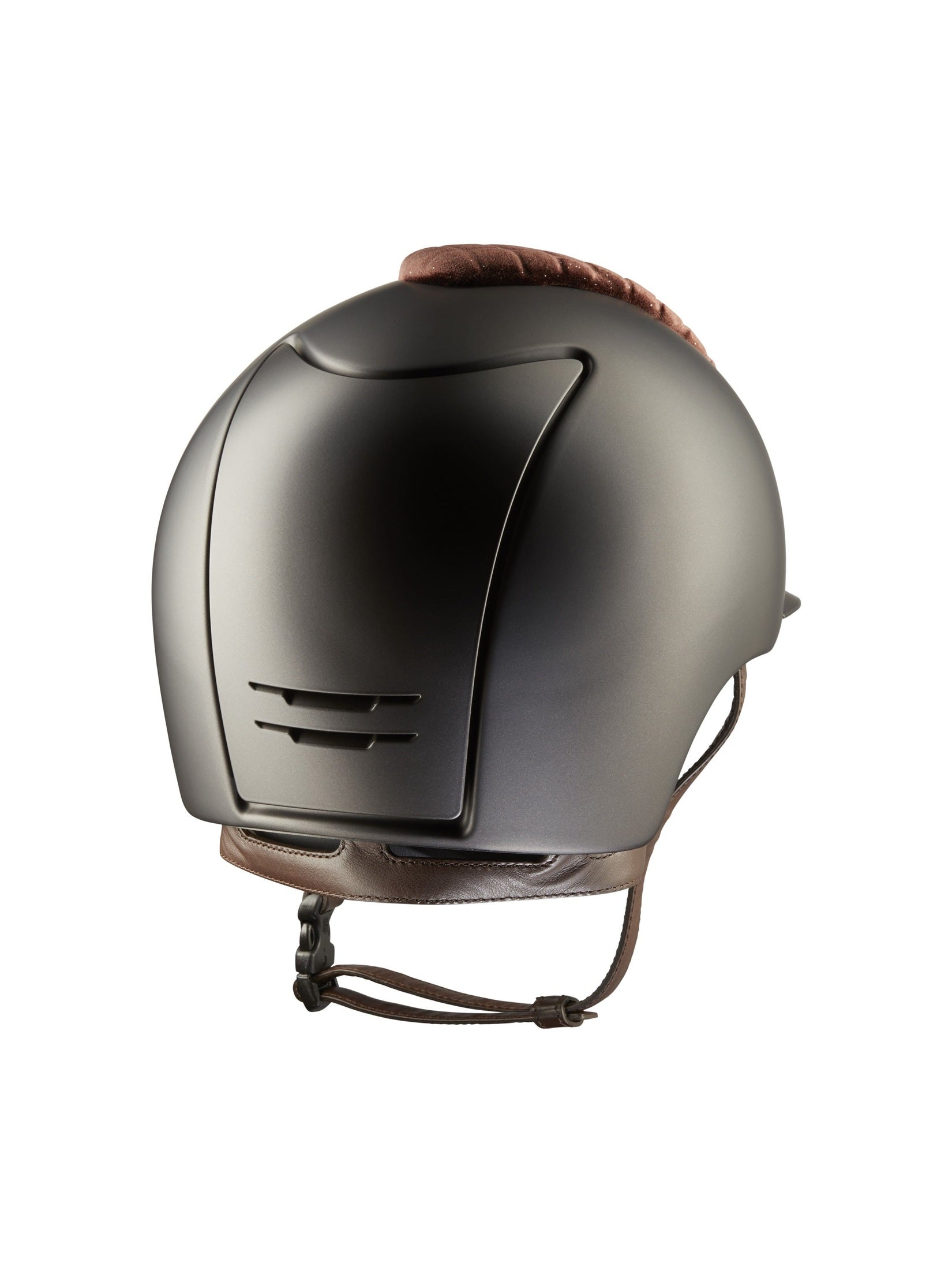 KEP ITALIA CROMO 2.0 TEXTILE KASK JEŹDZIECKI MILANO VELVET SHINING BROWN BRĄZOWY