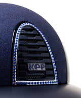 KEP ITALIA CROMO 2.0 TEXTILE KASK JEŹDZIECKI STAR BLUE/CRYSTAL BLK STRAP/DIAMOND BLK/ZIRCONI BLUE CZARNY
