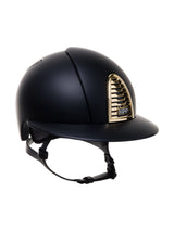 KEP ITALIA CROMO 2.0 TEXTILE KASK MIRROR GOLD / CRISTALLI SUEDE LOGO CZARNY