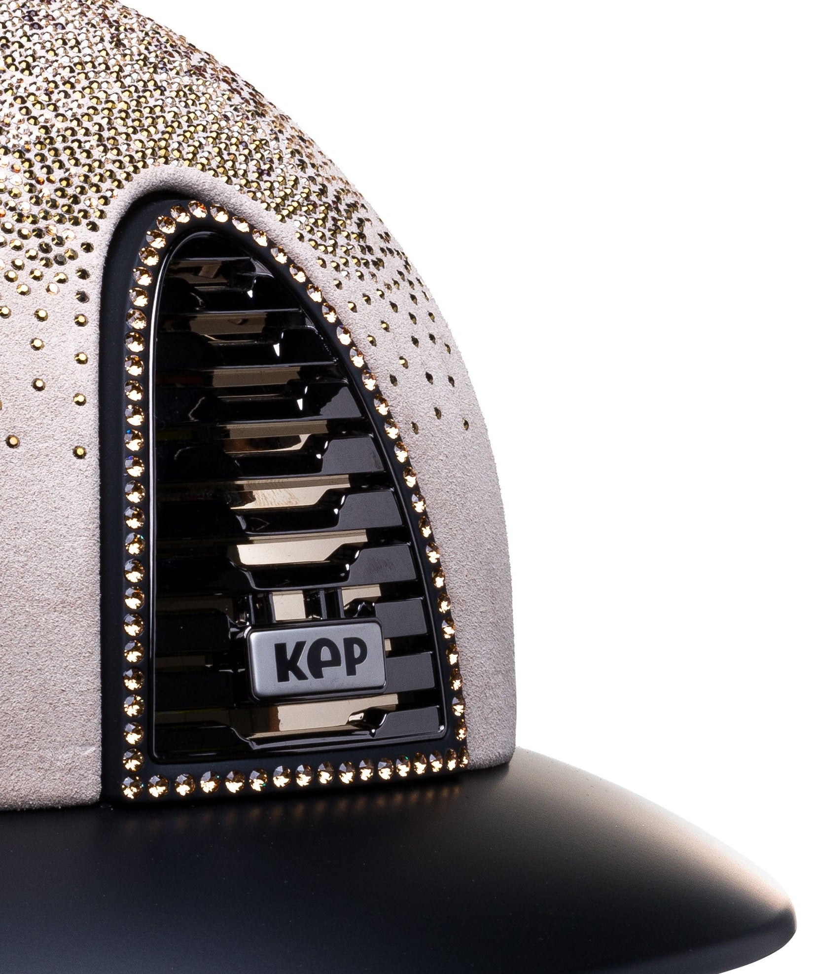 KEP ITALIA CROMO 2.0 TEXTILE KASK SUEDE LIGHT BEIGE SHADED GOLD FRONT/CHAMPAGNE CRYST CZARNY
