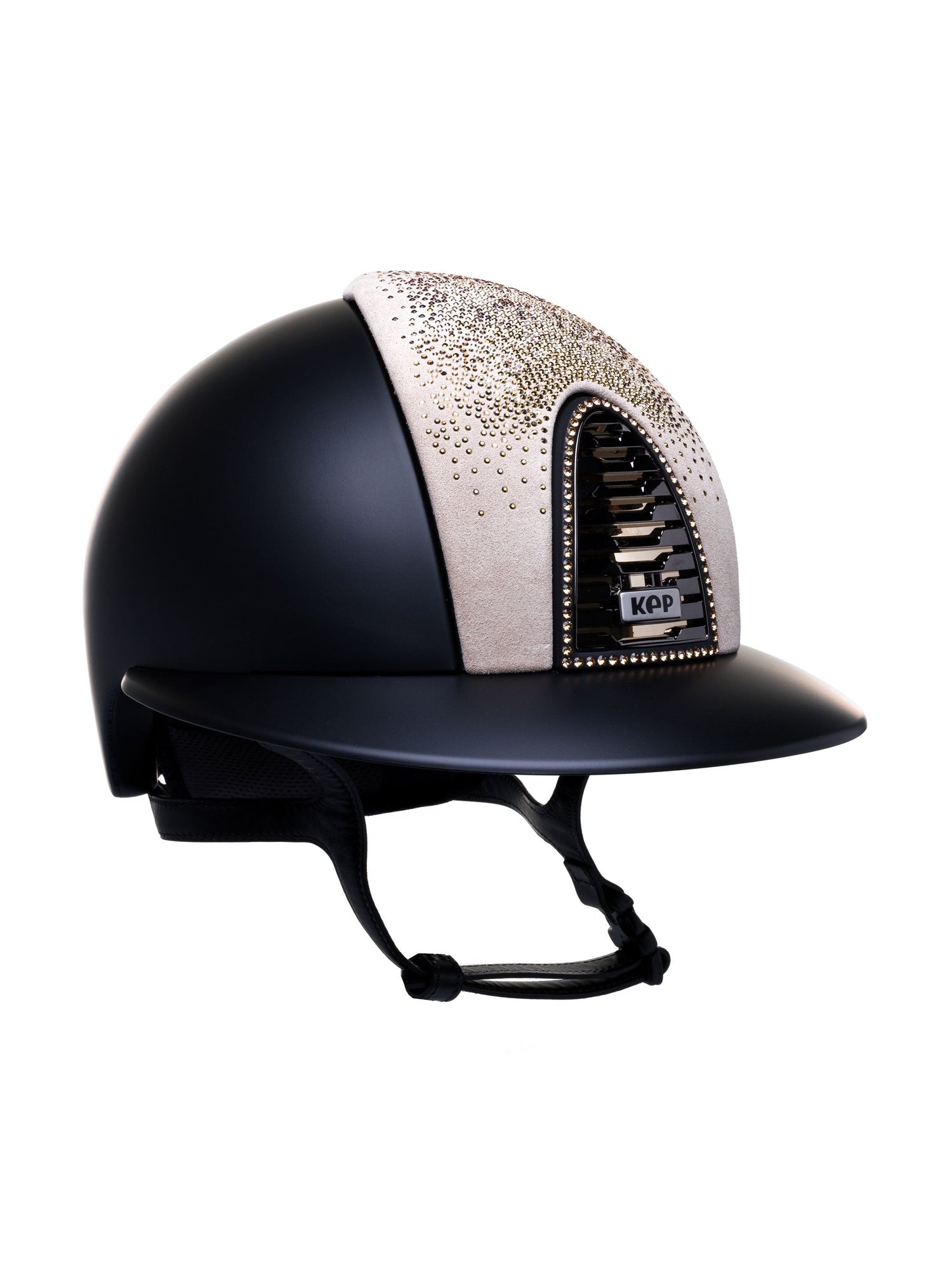 KEP ITALIA CROMO 2.0 TEXTILE KASK SUEDE LIGHT BEIGE SHADED GOLD FRONT/CHAMPAGNE CRYST CZARNY