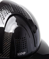 KEP ITALIA E-LIGHT KASK JEŹDZIECKI SHINE/3 METAL INSERTS POLO VISOR/BEIGE/MIRROR LOGO CZARNY