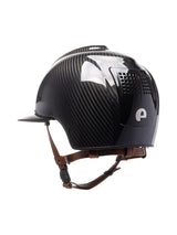 KEP ITALIA E-LIGHT KASK JEŹDZIECKI SHINE/3 METAL INSERTS POLO VISOR/BEIGE/MIRROR LOGO CZARNY