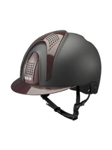 KEP ITALIA E-LIGHT MATT KASK JEŹDZIECKI METAL CZARNY / BORDOWY