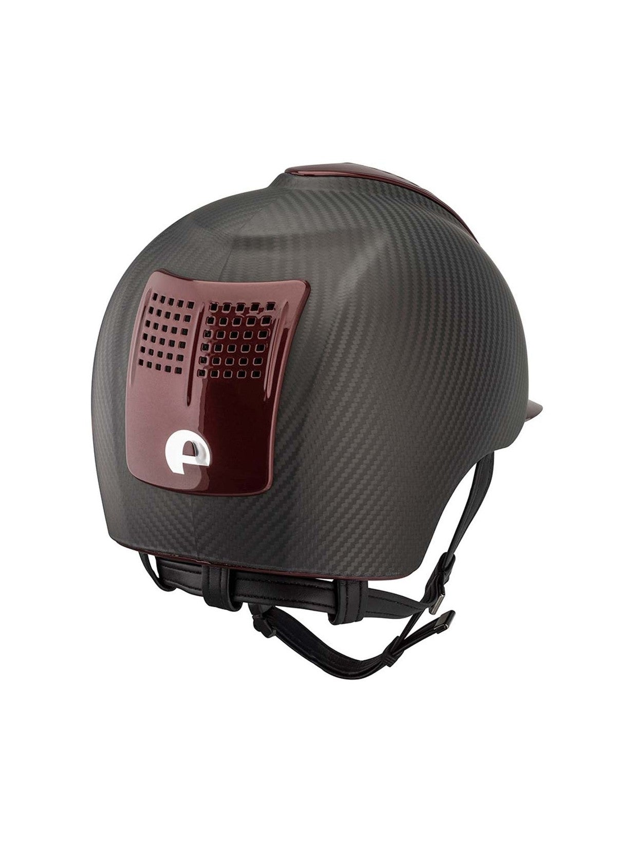 KEP ITALIA E-LIGHT MATT KASK JEŹDZIECKI METAL CZARNY / BORDOWY