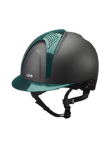 KEP ITALIA E-LIGHT MATT KASK JEŹDZIECKI METAL CZARNY / ZIELONY
