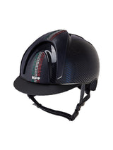 KEP ITALIA E-LIGHT SHINE KASK JEŹDZIECKI MATT VISOR SWARO GRANATOWY