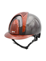 KEP ITALIA E-LIGHT SHINE KASK JEŹDZIECKI METAL COPPER VISOR CZARNY