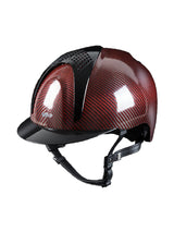 KEP ITALIA E-LIGHT SHINE KASK JEŹDZIECKI METAL CZERWONY / CZARNY