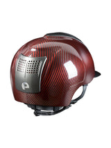 KEP ITALIA E-LIGHT SHINE KASK JEŹDZIECKI METAL CZERWONY / SZARY