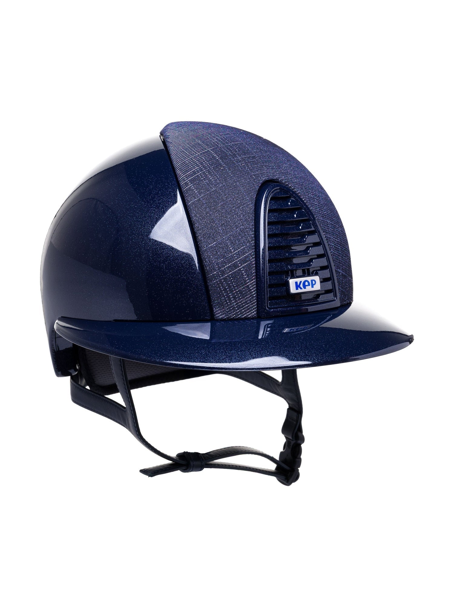KEP ITALIA CROMO 2.0 DIAMOND KASK JEŹDZIECKI GALASSIA DB/DARK BLUE STRAP/METAL BLUE LOGO GRANATOWY - KEP Italia Equishop