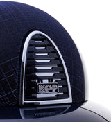 KEP ITALIA CROMO 2.0 DIAMOND KASK JEŹDZIECKI GALASSIA DB/POLO VISOR/DARK BLUE STRAP/CRYSTALS SUEDE LOGO GRANATOWY - KEP Italia Equishop