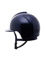 KEP ITALIA CROMO 2.0 DIAMOND KASK JEŹDZIECKI GALASSIA DB/POLO VISOR/DARK BLUE STRAP/CRYSTALS SUEDE LOGO GRANATOWY - KEP Italia Equishop