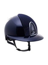 KEP ITALIA CROMO 2.0 DIAMOND KASK JEŹDZIECKI GALASSIA DB/POLO VISOR/DARK BLUE STRAP/CRYSTALS SUEDE LOGO GRANATOWY - KEP Italia Equishop