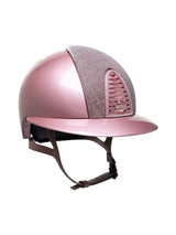 KEP ITALIA CROMO 2.0 DIAMOND KASK JEŹDZIECKI GALASSIA/CIPRIA CHIN/CRYST DIAMOND FRAME/ZIRCONI RG LOGO RÓŻOWY - KEP Italia Equishop