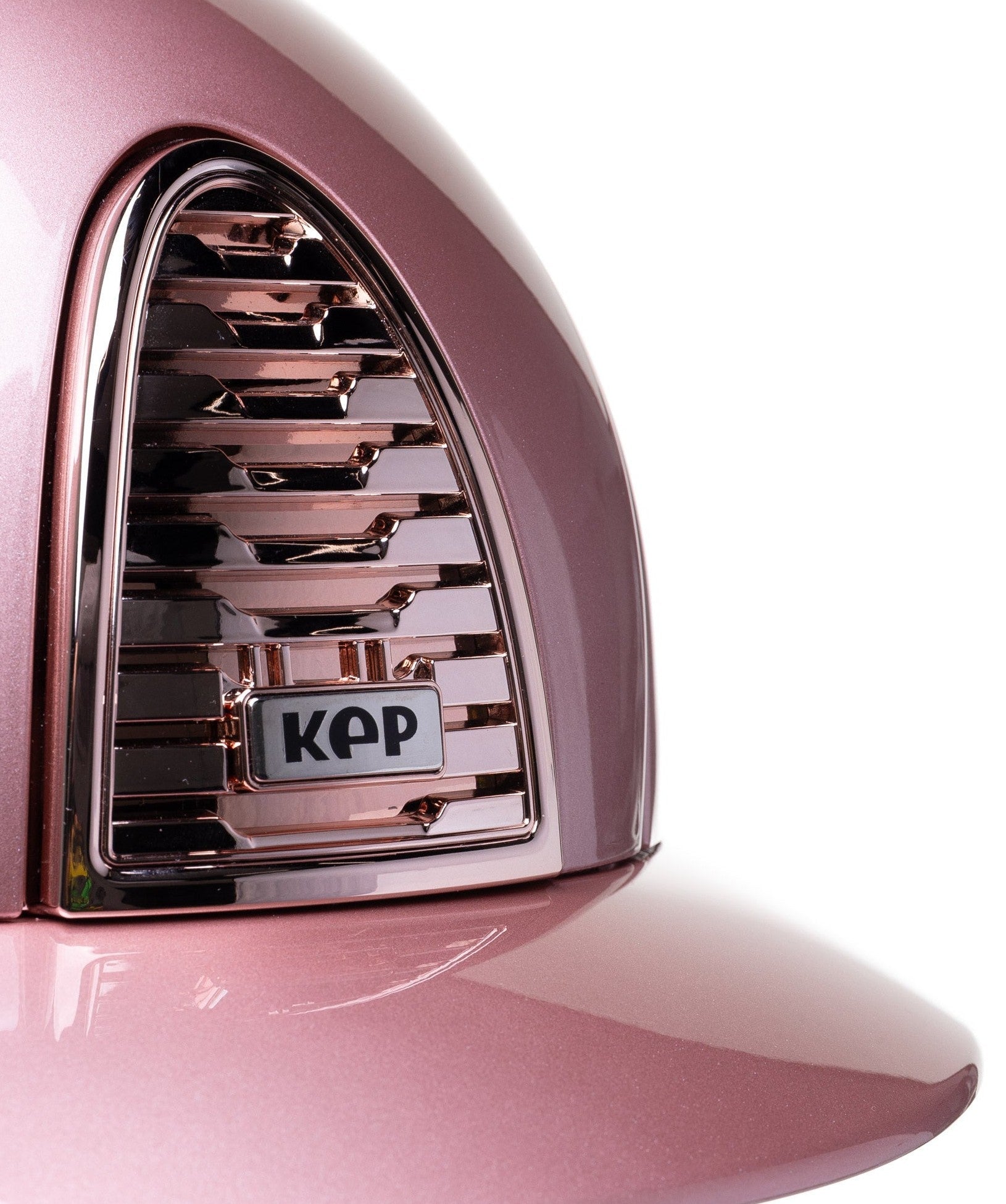 KEP ITALIA CROMO 2.0 DIAMOND KASK JEŹDZIECKI POLO VISOR/CIPRIA CHIN/MIRROR ROSEGOLD/METAL SILVER LOGO RÓŻOWY - KEP Italia Equishop