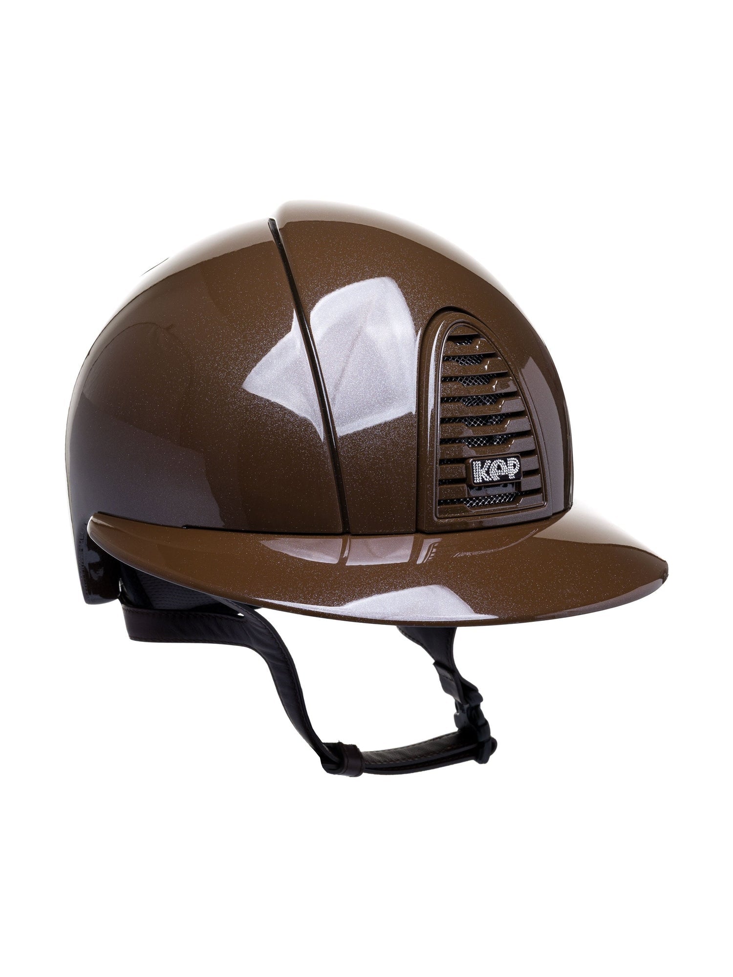 KEP ITALIA CROMO 2.0 DIAMOND KASK JEŹDZIECKI WHITE CRYSTALS SUEDE BRĄZOWY - KEP Italia Equishop