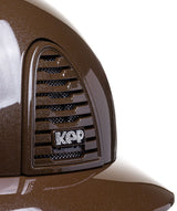 KEP ITALIA CROMO 2.0 DIAMOND KASK JEŹDZIECKI WHITE CRYSTALS SUEDE BRĄZOWY - KEP Italia Equishop