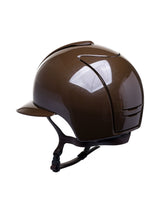 KEP ITALIA CROMO 2.0 DIAMOND KASK JEŹDZIECKI WHITE CRYSTALS SUEDE BRĄZOWY - KEP Italia Equishop