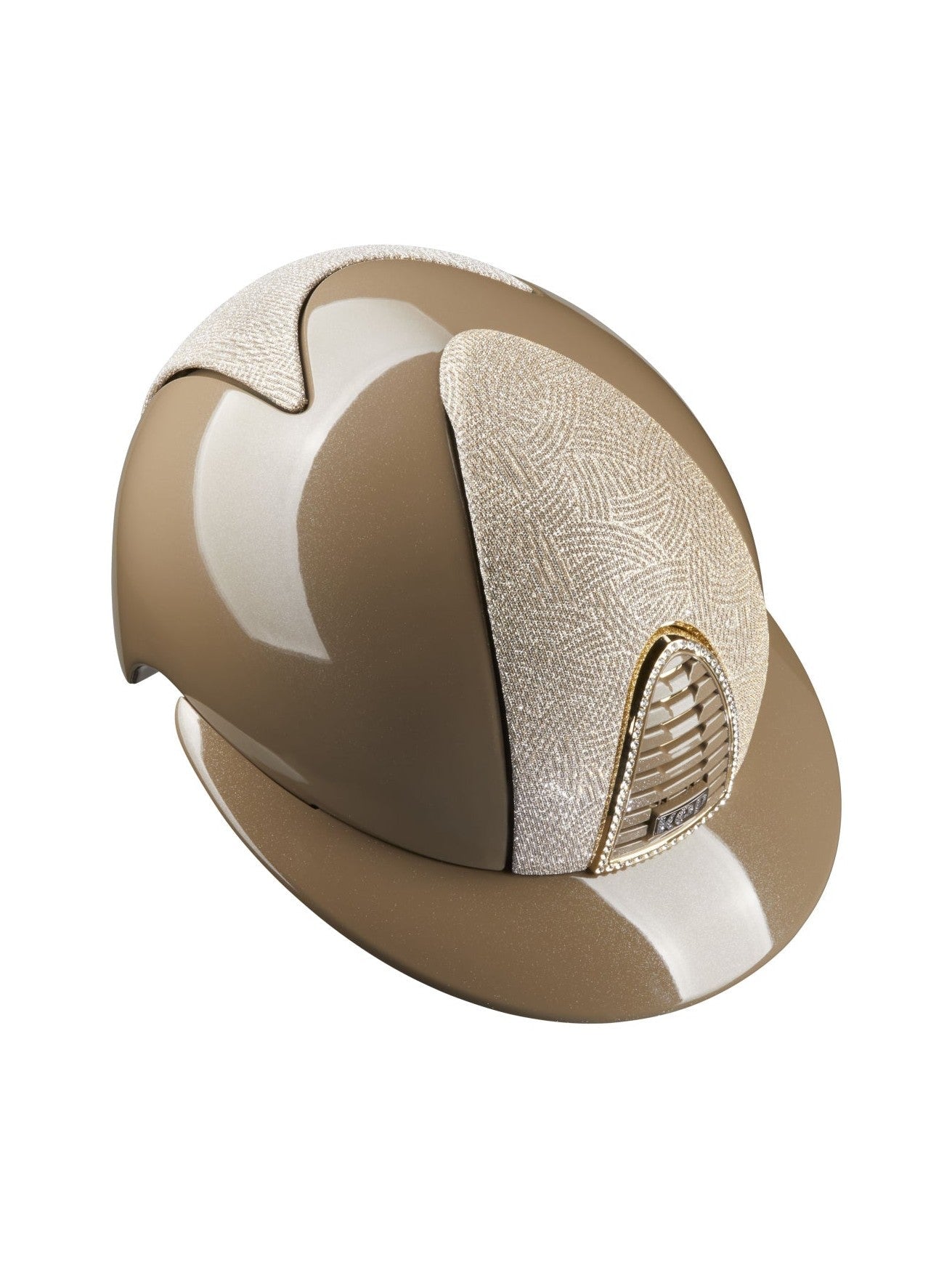 KEP ITALIA CROMO 2.0 DIAMOND TAUPE KASK JEŹDZIECKI GALASSIA GOLD SWAROVSKI CRYSTALS BEŻOWY - KEP Italia Equishop