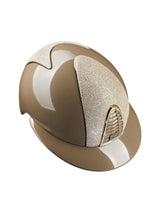 KEP ITALIA CROMO 2.0 DIAMOND TAUPE KASK JEŹDZIECKI GALASSIA GOLD SWAROVSKI CRYSTALS BEŻOWY - KEP Italia Equishop