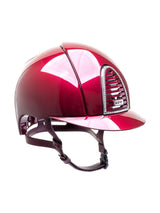 KEP ITALIA CROMO 2.0 METAL KASK BORDEAUX CHIN/CRYST MIRROR CHROMO FRAME/SILVER SHINE LOGO BORDOWY - KEP Italia Equishop