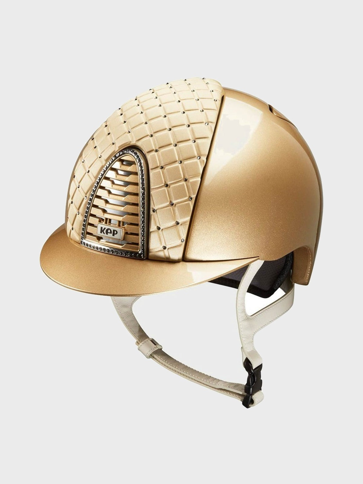 KEP ITALIA CROMO 2.0 METAL KASK JEŹDZIECKI MILANO SWAROVSKI BEŻOWY - KEP Italia Equishop