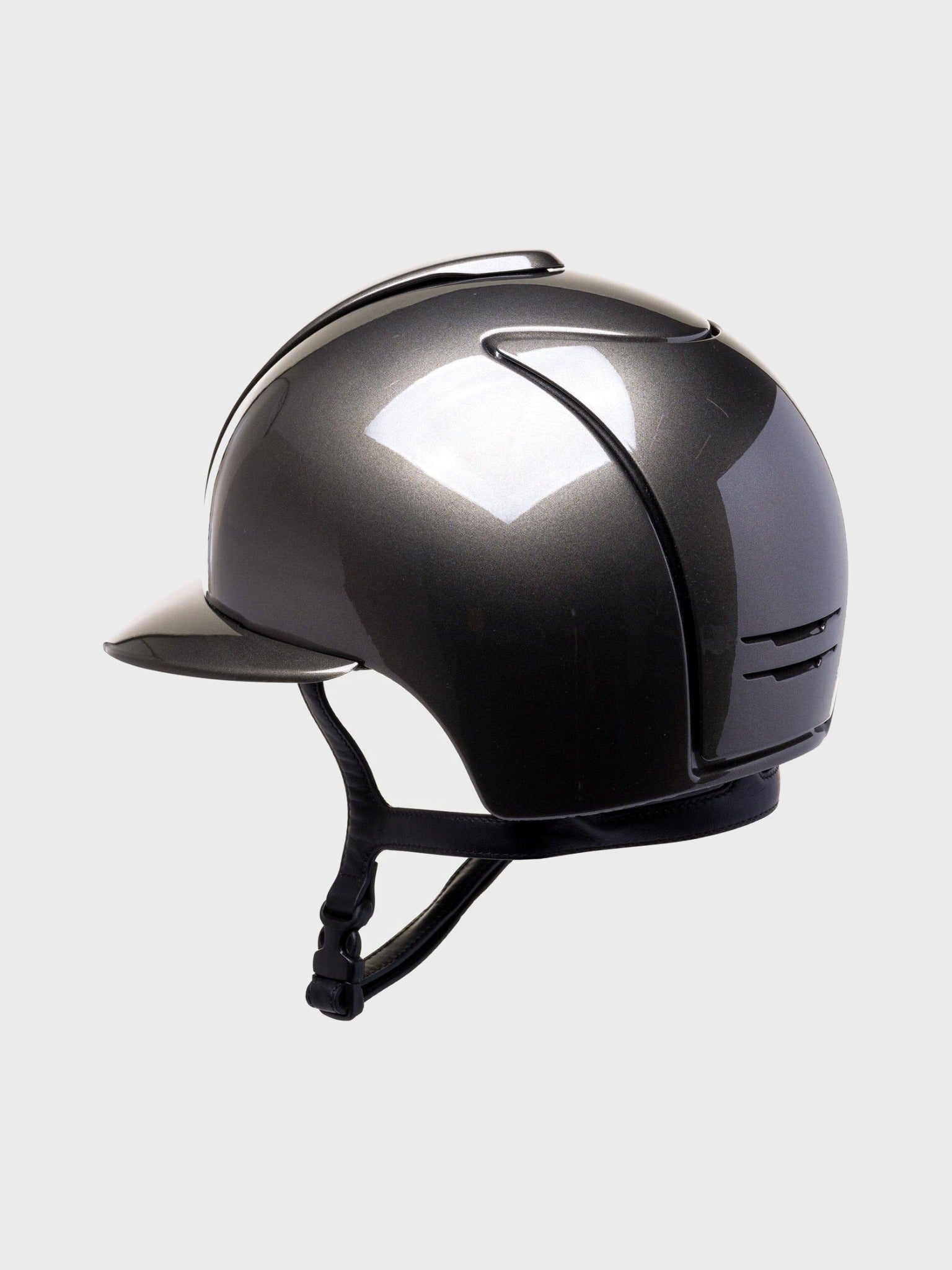 KEP ITALIA CROMO 2.0 METAL KASK JEŹDZIECKI POLO VISOR/CRYSTAL MIRROR/WHITE CRYSTALS CIEMNOZIELONY - Kep Italia Equishop