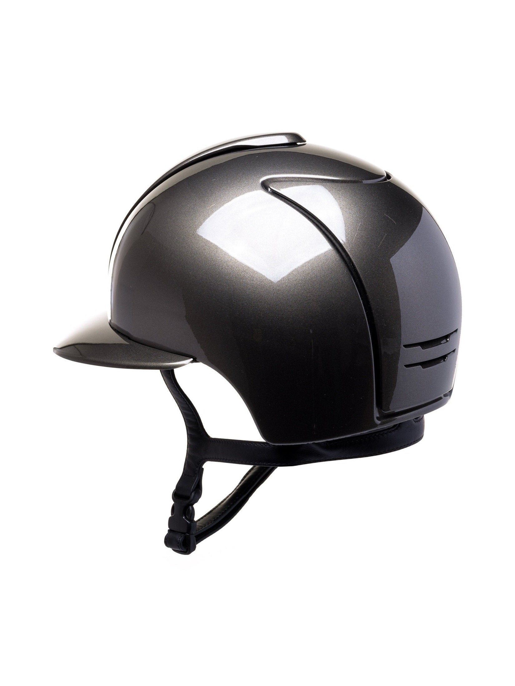 KEP ITALIA CROMO 2.0 METAL KASK JEŹDZIECKI POLO VISOR/CRYSTAL MIRROR/WHITE CRYSTALS CIEMNOZIELONY - Kep Italia Equishop