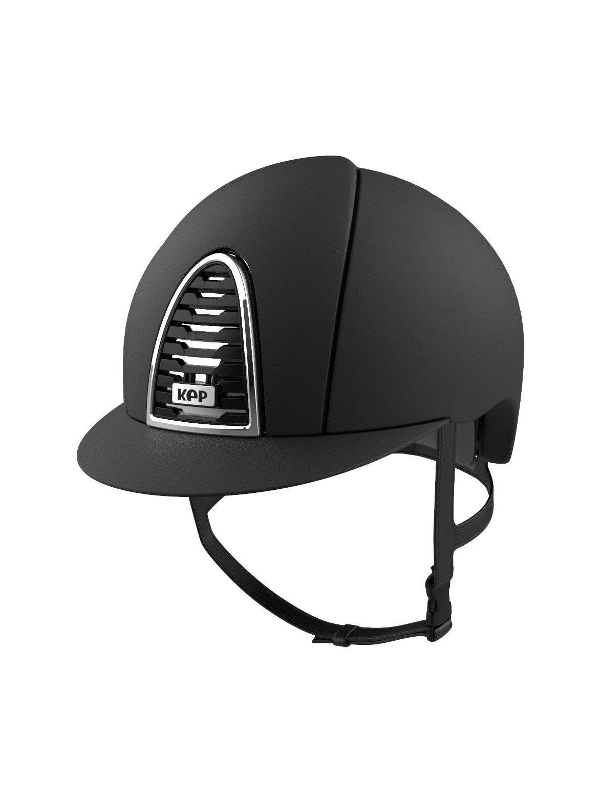 KEP ITALIA CROMO 2.0 MICA KASK JEŹDZIECKI SHINY SILVER LOGO CZARNY - KEP Italia Equishop
