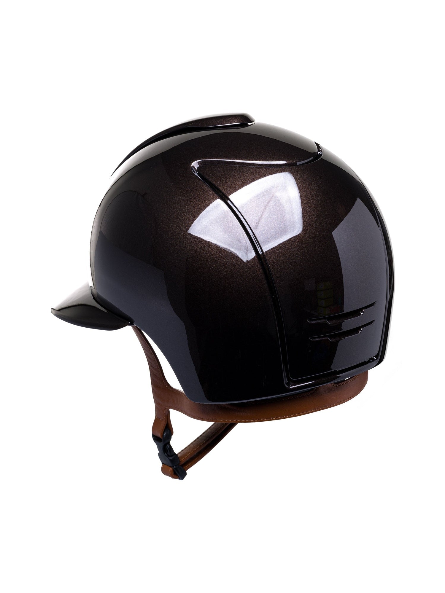 KEP ITALIA CROMO 2.0 POLISH KASK JEŹDZIECKI CRYSTALS LIGHT ROSE/BEIGE CHIN/METAL PINK BRĄZOWY - KEP Italia Equishop