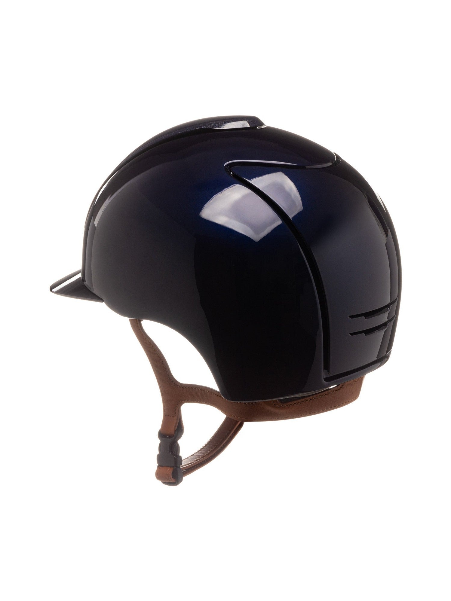 KEP ITALIA CROMO 2.0 POLISH KASK JEŹDZIECKI DIAMOND FRONT/POLISH VISOR/BEIGE CHIN/RG FRAME/CRISTALLI ON SUEDE LOGO GRANATOWY - KEP Italia Equishop