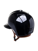 KEP ITALIA CROMO 2.0 POLISH KASK JEŹDZIECKI POLISH POLO VISOR/BEIGE CHIN/ROSE GOLD FRAME/RG BUTTON/ZIRCONS RG LOGO CZARNY - KEP Italia Equishop