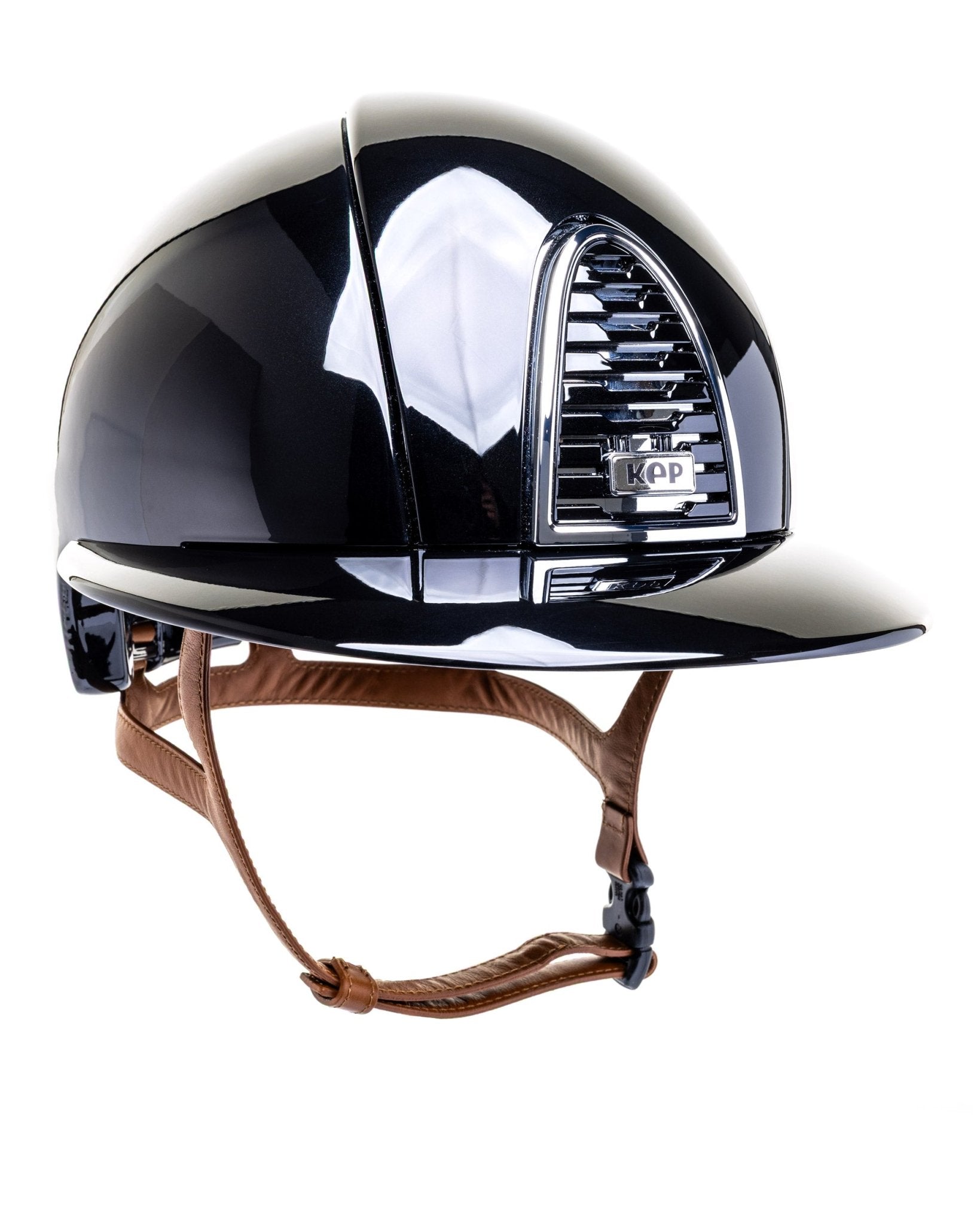 KEP ITALIA CROMO 2.0 POLISH KASK JEŹDZIECKI POLO VISOR/BEIGE CHIN/SILVER MIRROR/SHINE LOGO CZARNY - KEP Italia Equishop