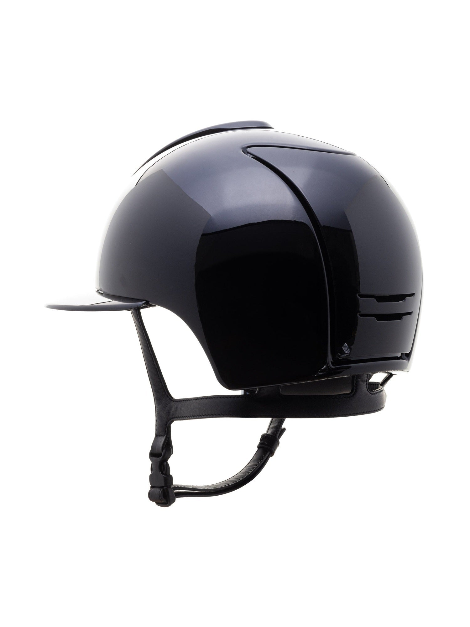 KEP ITALIA CROMO 2.0 POLISH KASK JEŹDZIECKI POLO VISOR/BLK CHIN/POLISH BLK/METAL SILVER SHINE LOGO CZARNY - KEP Italia Equishop