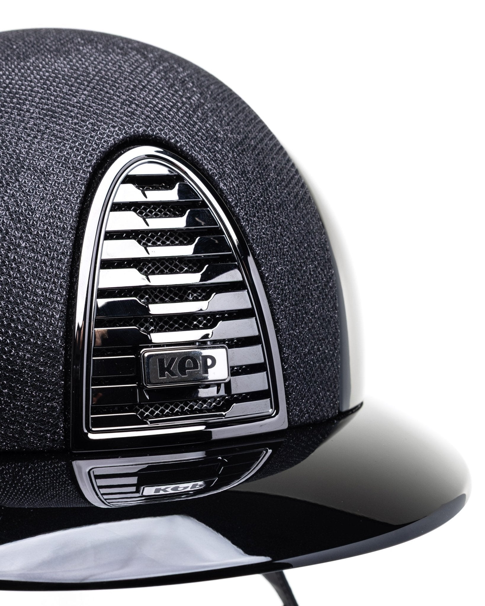 KEP ITALIA CROMO 2.0 POLISH KASK JEŹDZIECKI POLO VISOR/LUMINOR/MIRROR BLACK/SHINE LOGO CZARNY - KEP Italia Equishop