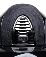KEP ITALIA CROMO 2.0 POLISH KASK JEŹDZIECKI POLO VISOR/LUMINOR/MIRROR BLACK/SHINE LOGO CZARNY - KEP Italia Equishop