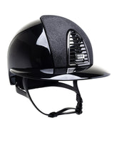 KEP ITALIA CROMO 2.0 POLISH KASK JEŹDZIECKI POLO VISOR/LUMINOR/MIRROR BLACK/SHINE LOGO CZARNY - KEP Italia Equishop