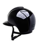 KEP ITALIA CROMO 2.0 POLISH KASK JEŹDZIECKI POLO VISOR/LUMINOR/MIRROR BLACK/SHINE LOGO CZARNY - KEP Italia Equishop