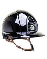 KEP ITALIA CROMO 2.0 POLISH KASK JEŹDZIECKI POLO/BEIGE CHIN/SILVER MIRROR/CRYSTALS/SHINE LOGO CZARNY - KEP Italia Equishop