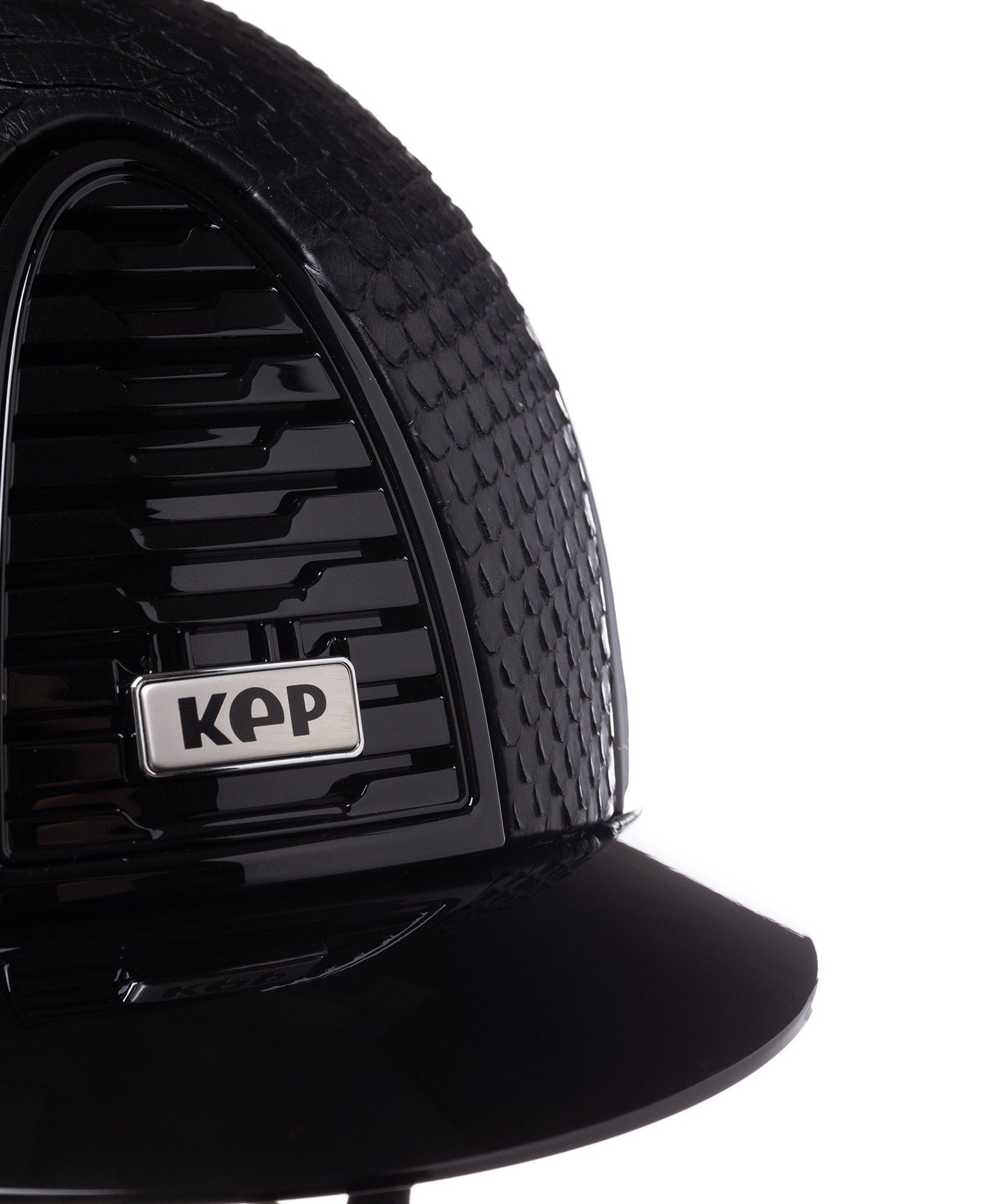 KEP ITALIA CROMO 2.0 POLISH KASK JEŹDZIECKI PYTHON MATT FRONT/POLISH VISORS FRAME/MIRROR CROMO BUTTON/SLV MATT LOGO CZARNY - KEP Italia Equishop