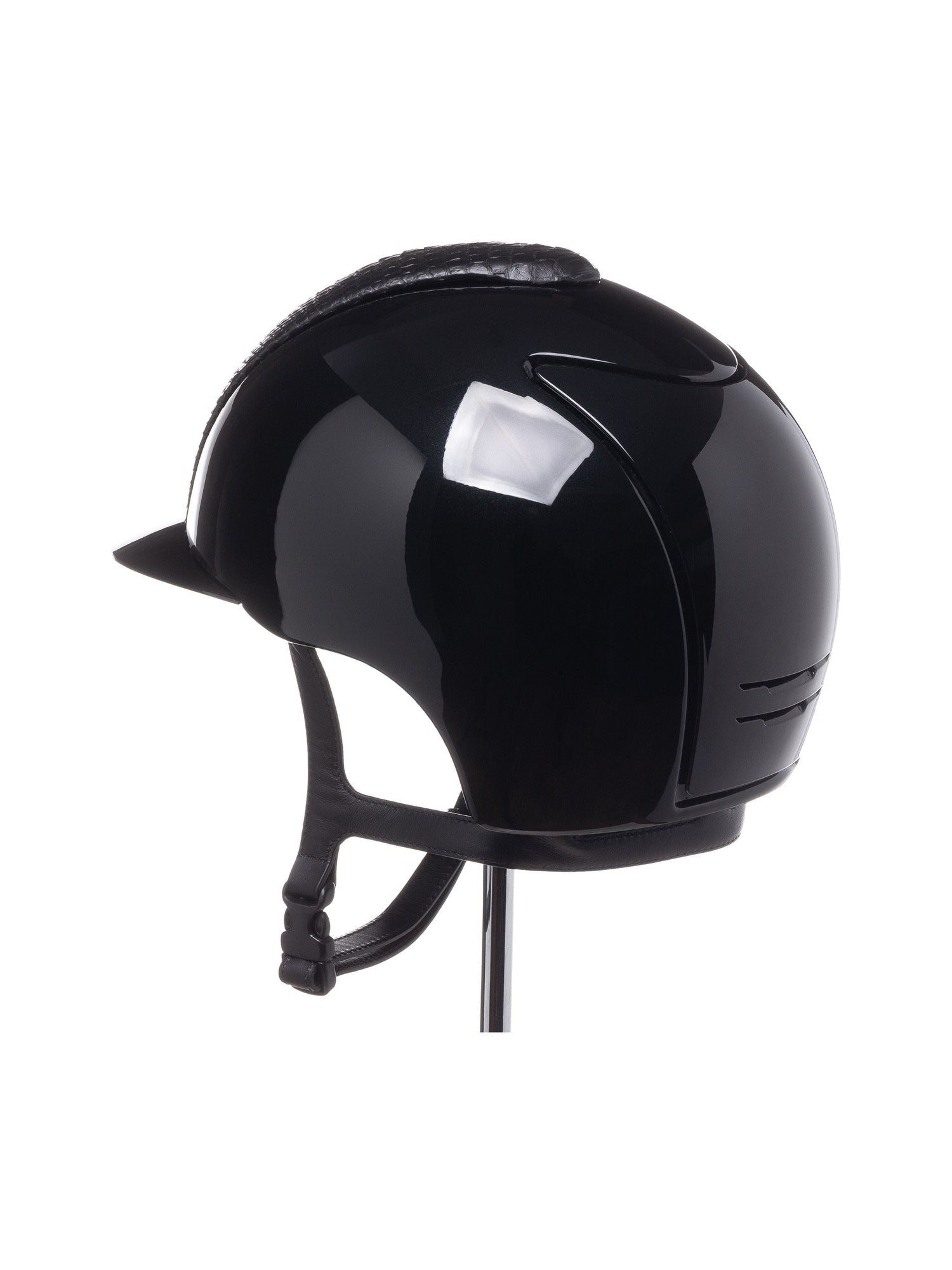 KEP ITALIA CROMO 2.0 POLISH KASK JEŹDZIECKI PYTHON MATT FRONT/POLISH VISORS FRAME/MIRROR CROMO BUTTON/SLV MATT LOGO CZARNY - KEP Italia Equishop