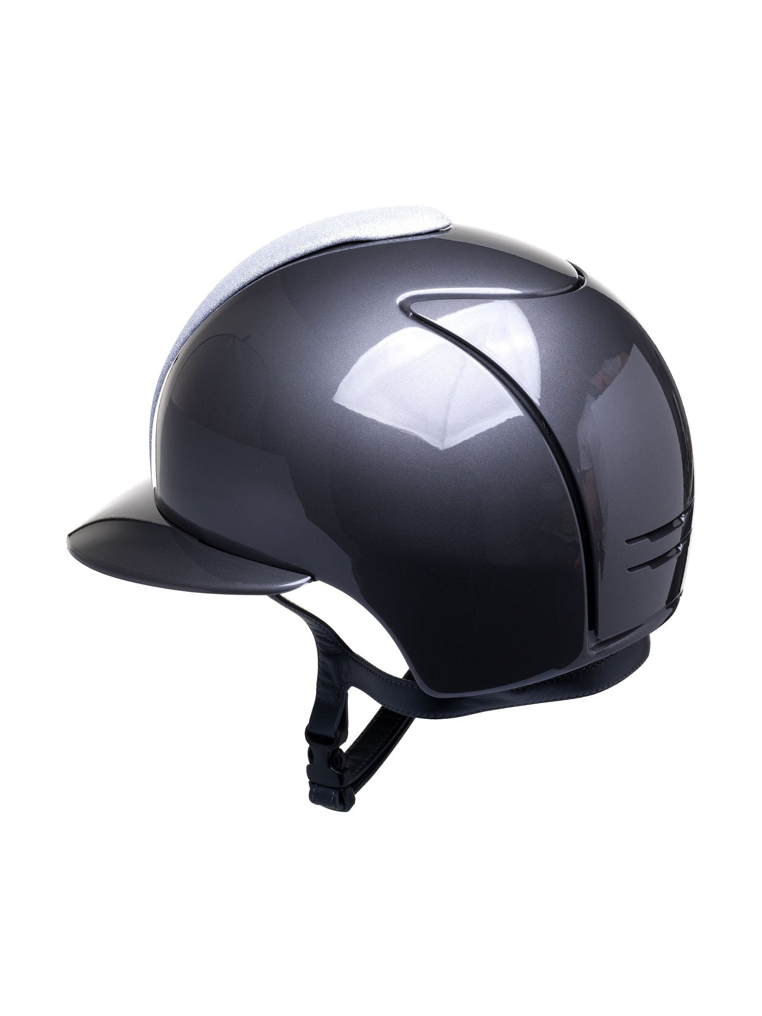 KEP ITALIA CROMO 2.0 POLISH KASK JEŹDZIECKI STAR SILVER FRONT SZARY - KEP Italia Equishop