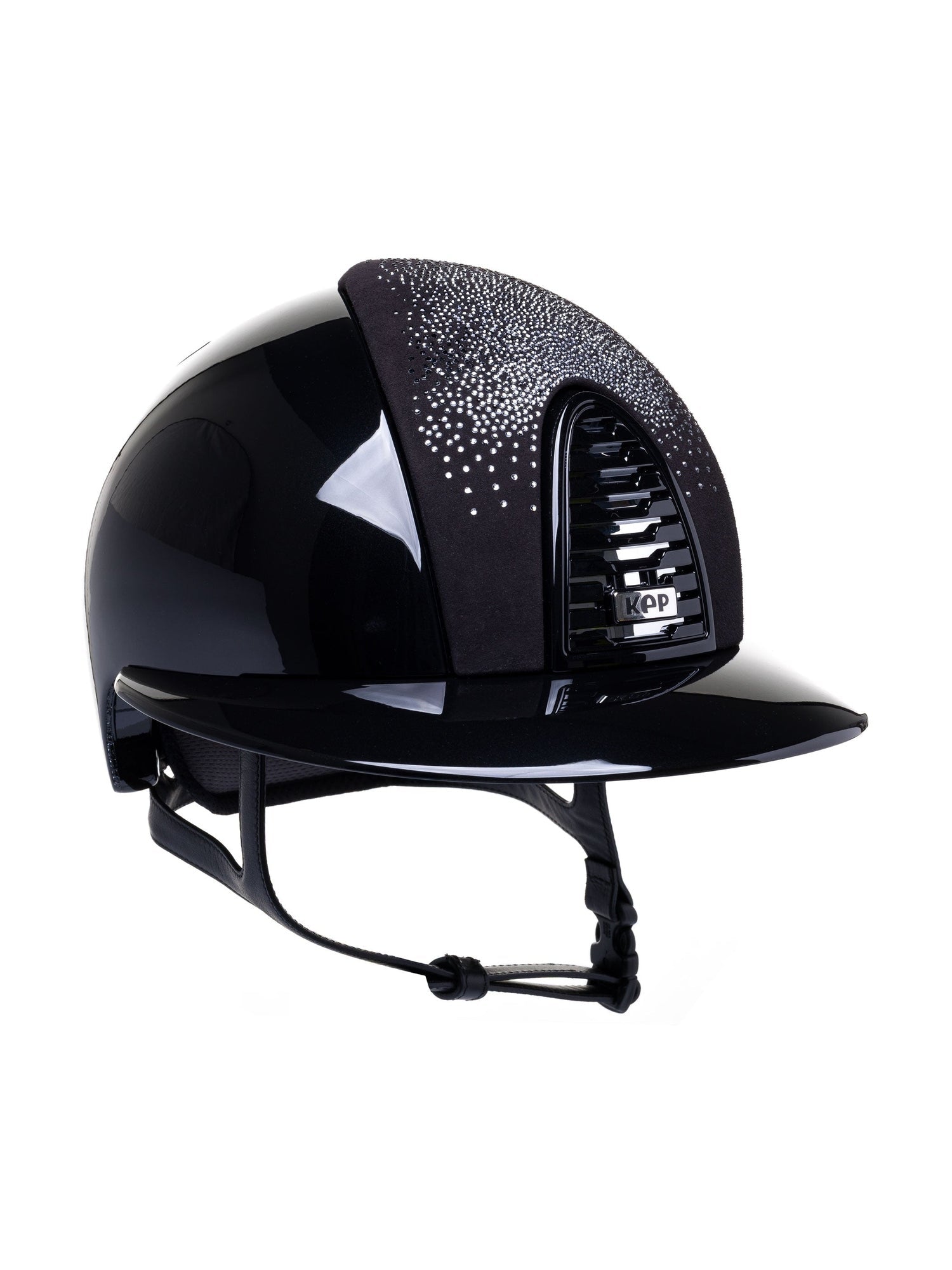 KEP ITALIA CROMO 2.0 POLISH KASK SUEDE BLACK NEBULA SILVER/MIRROR SILVER/POLO VISOR CZARNY - KEP Italia Equishop